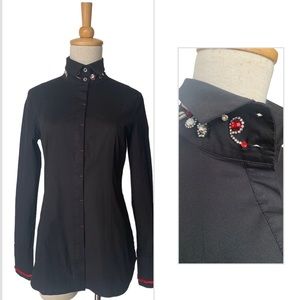 NWOT Jewel Collar Button Down Shirt
